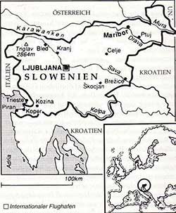 Landkarte Slowenien